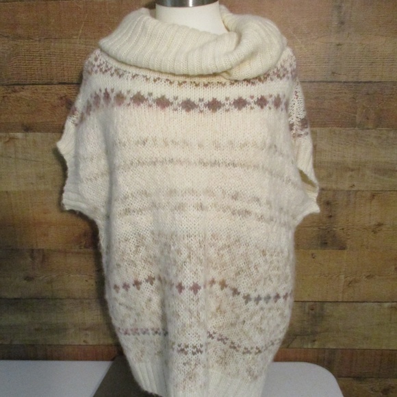 Free People Sweaters - Free People Oversize Cream Wool Blend Sweater S
